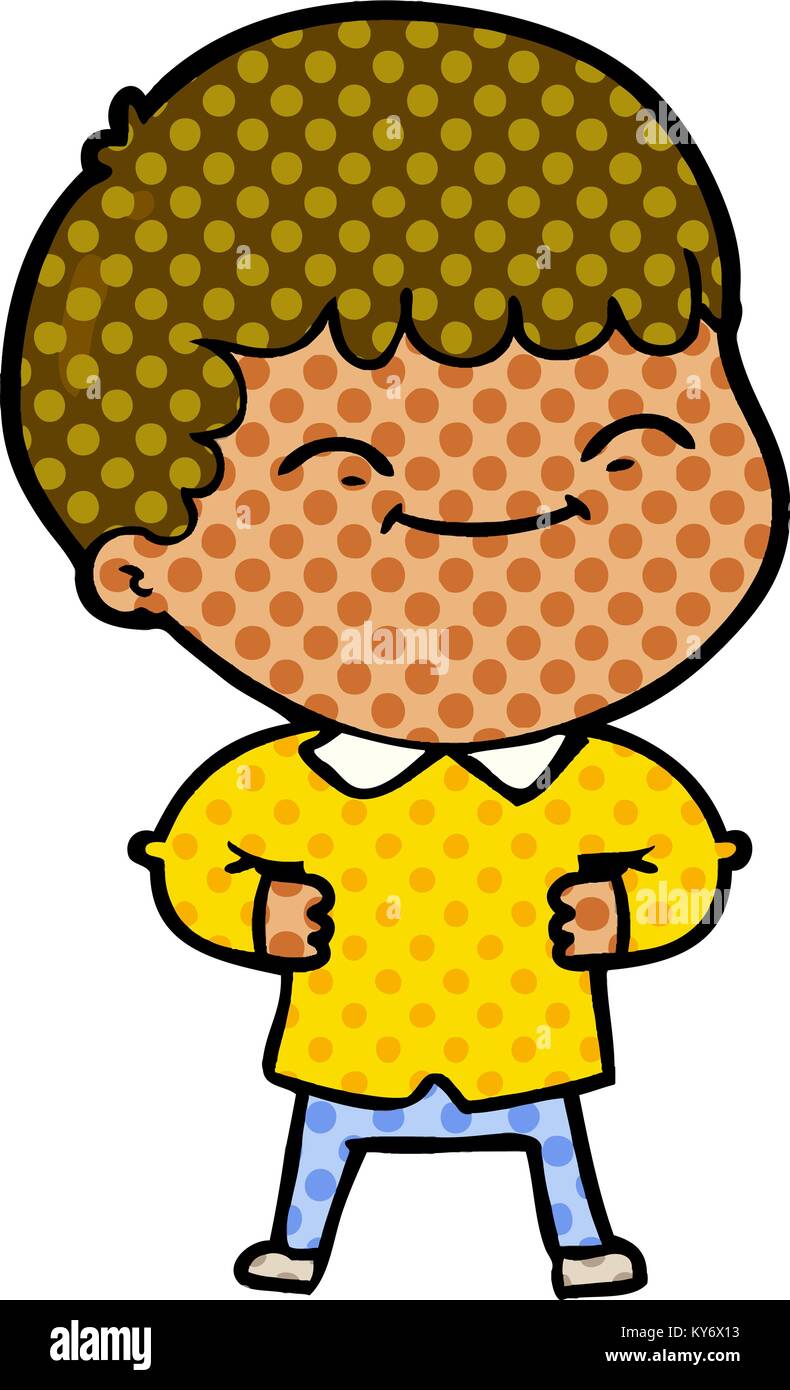 cartoon happy boy Stock Vector Image & Art - Alamy