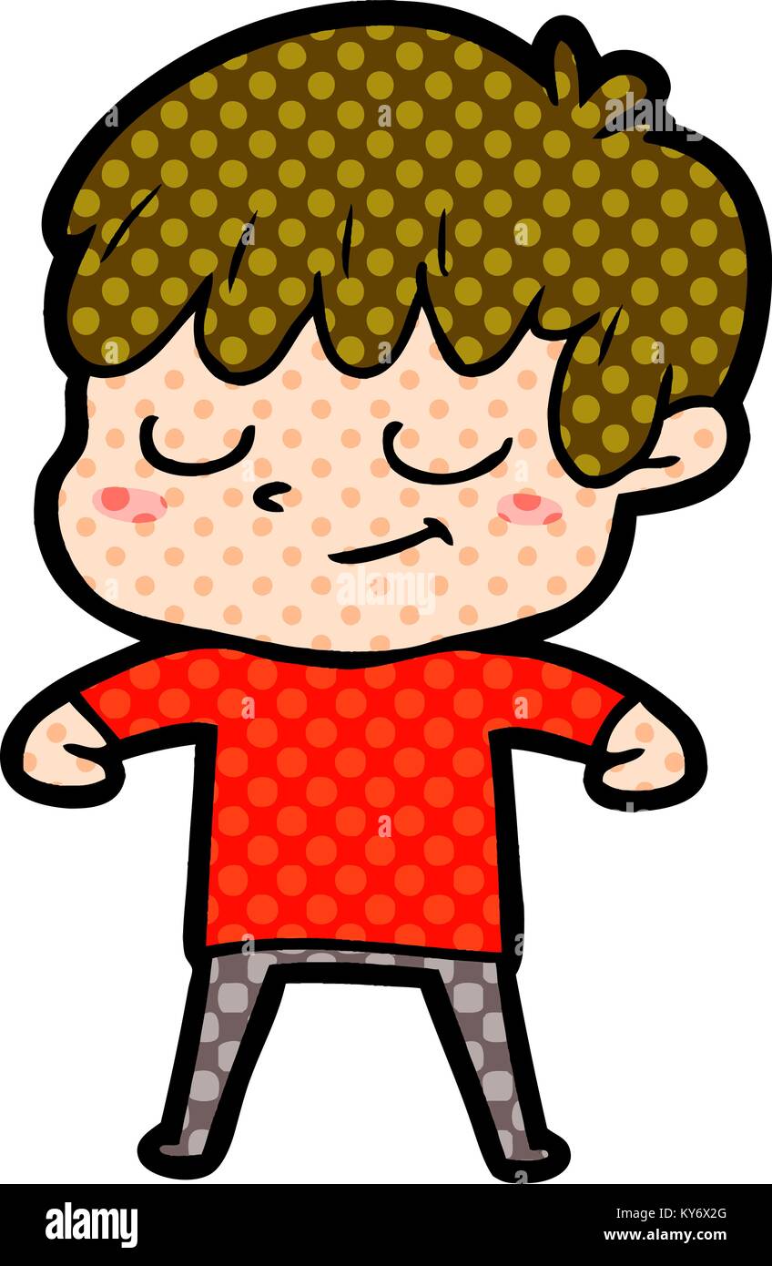 cartoon happy boy Stock Vector Image & Art - Alamy
