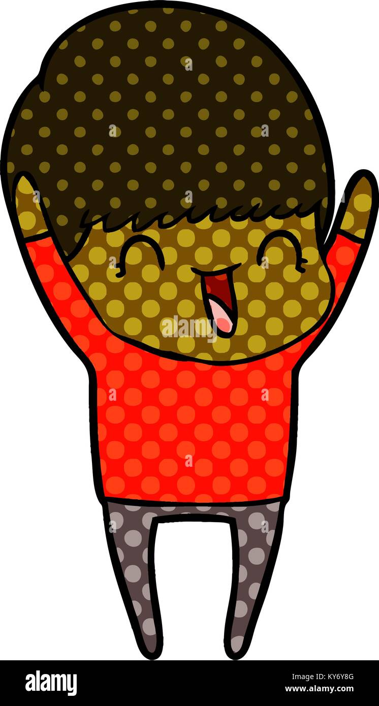 happy cartoon boy Stock Vector Image & Art - Alamy