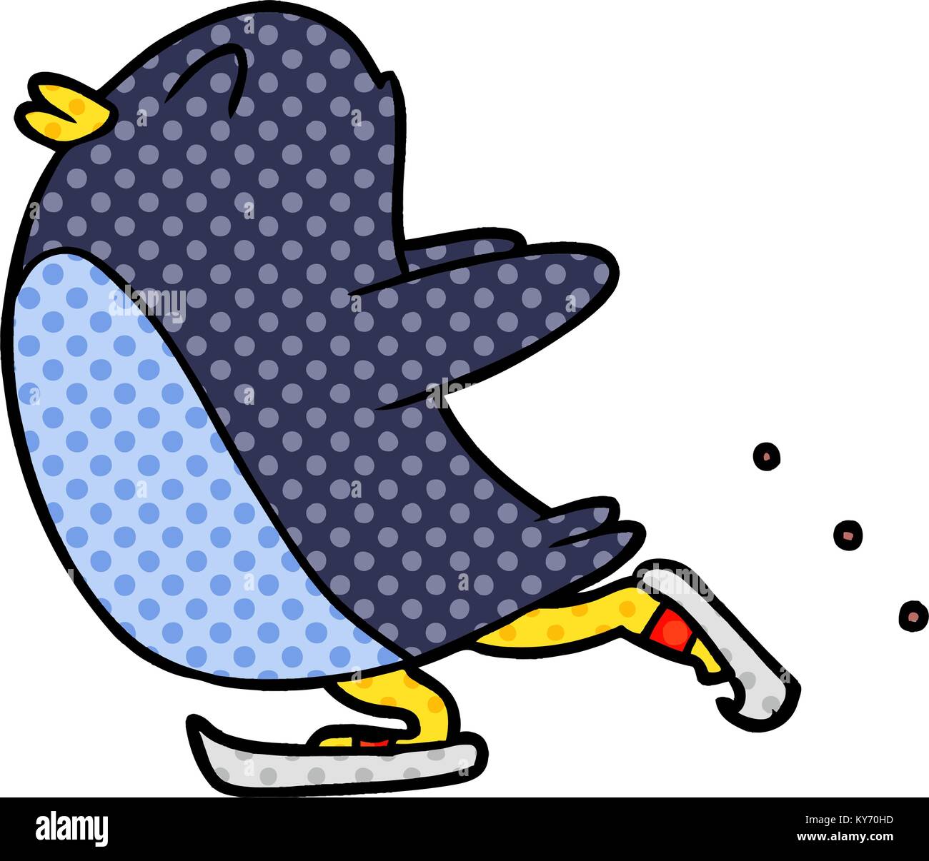 cartoon penguin ice skating Stock Vector Image & Art Alamy