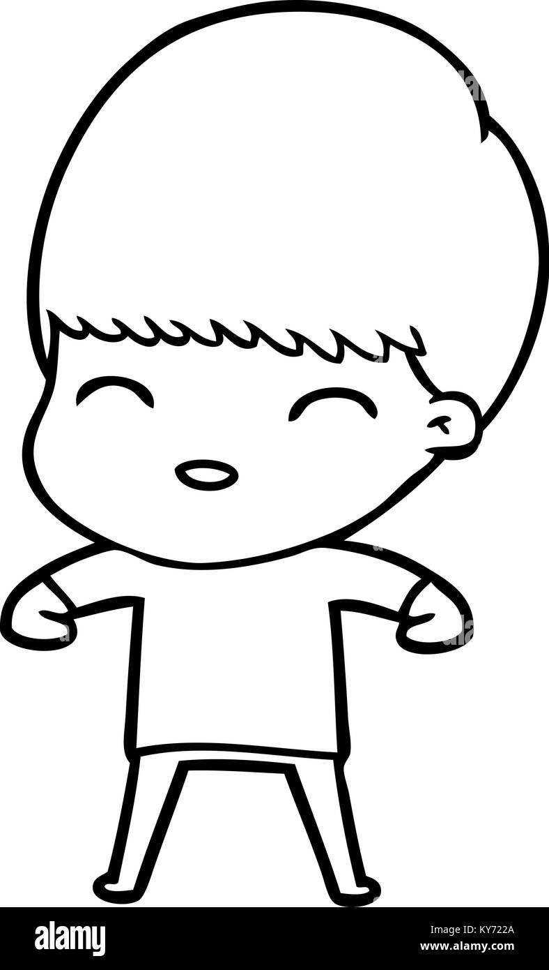 happy cartoon boy Stock Vector Image & Art - Alamy