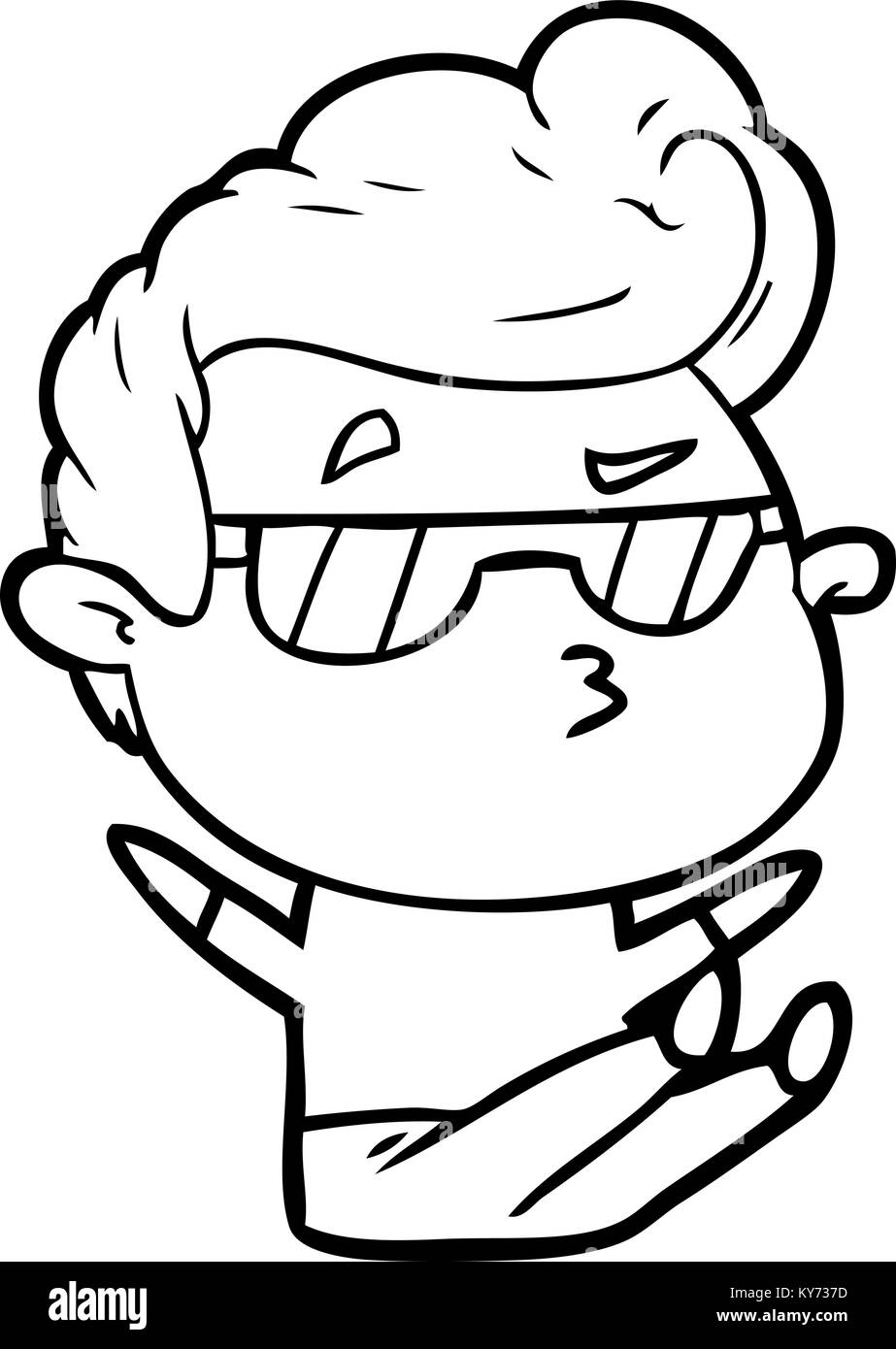 Cartoon cool guy Black and White Stock Photos & Images Alamy