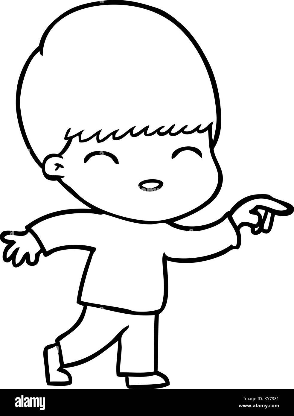 happy cartoon boy Stock Vector Image & Art - Alamy