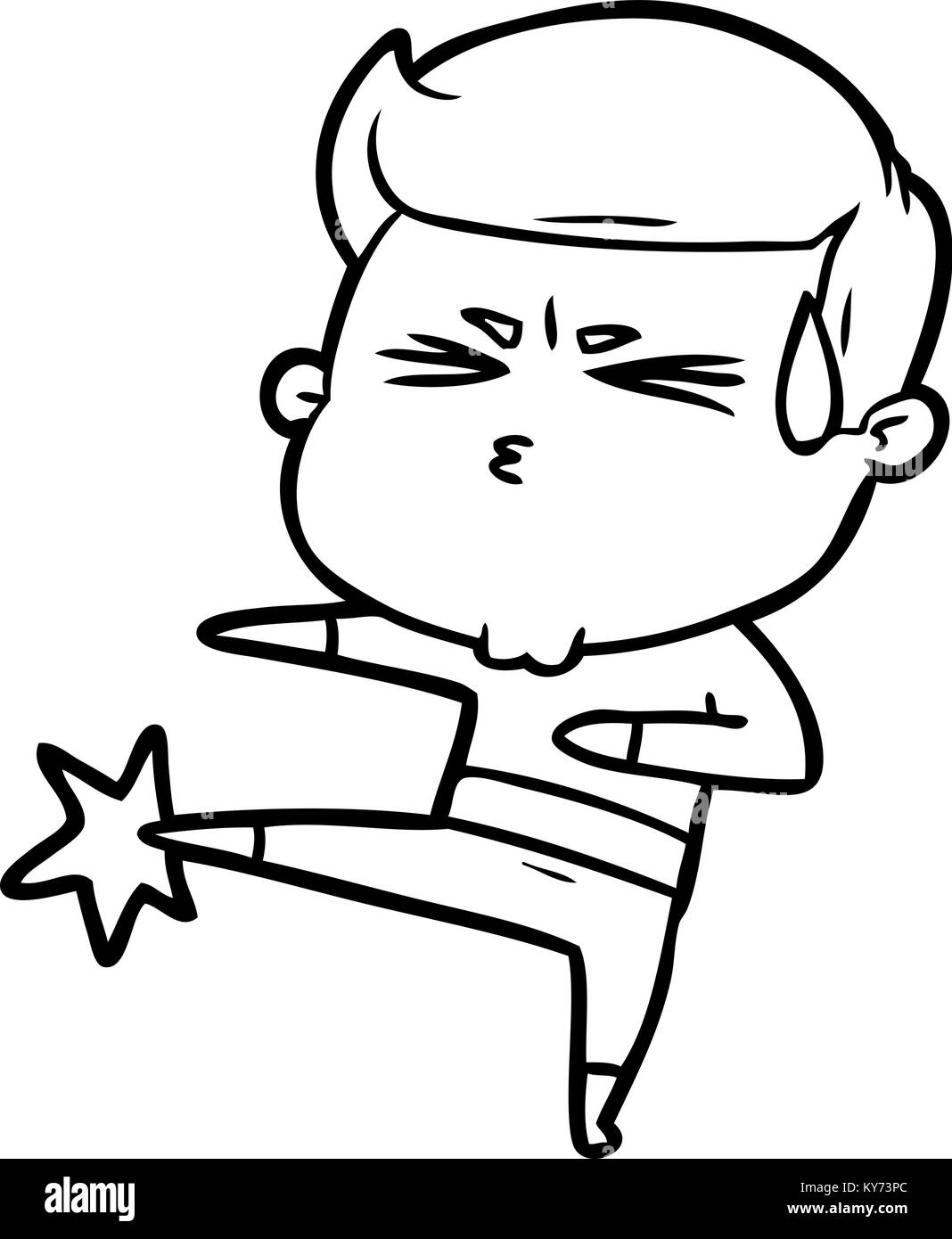 Sweating Person Drawing Easy