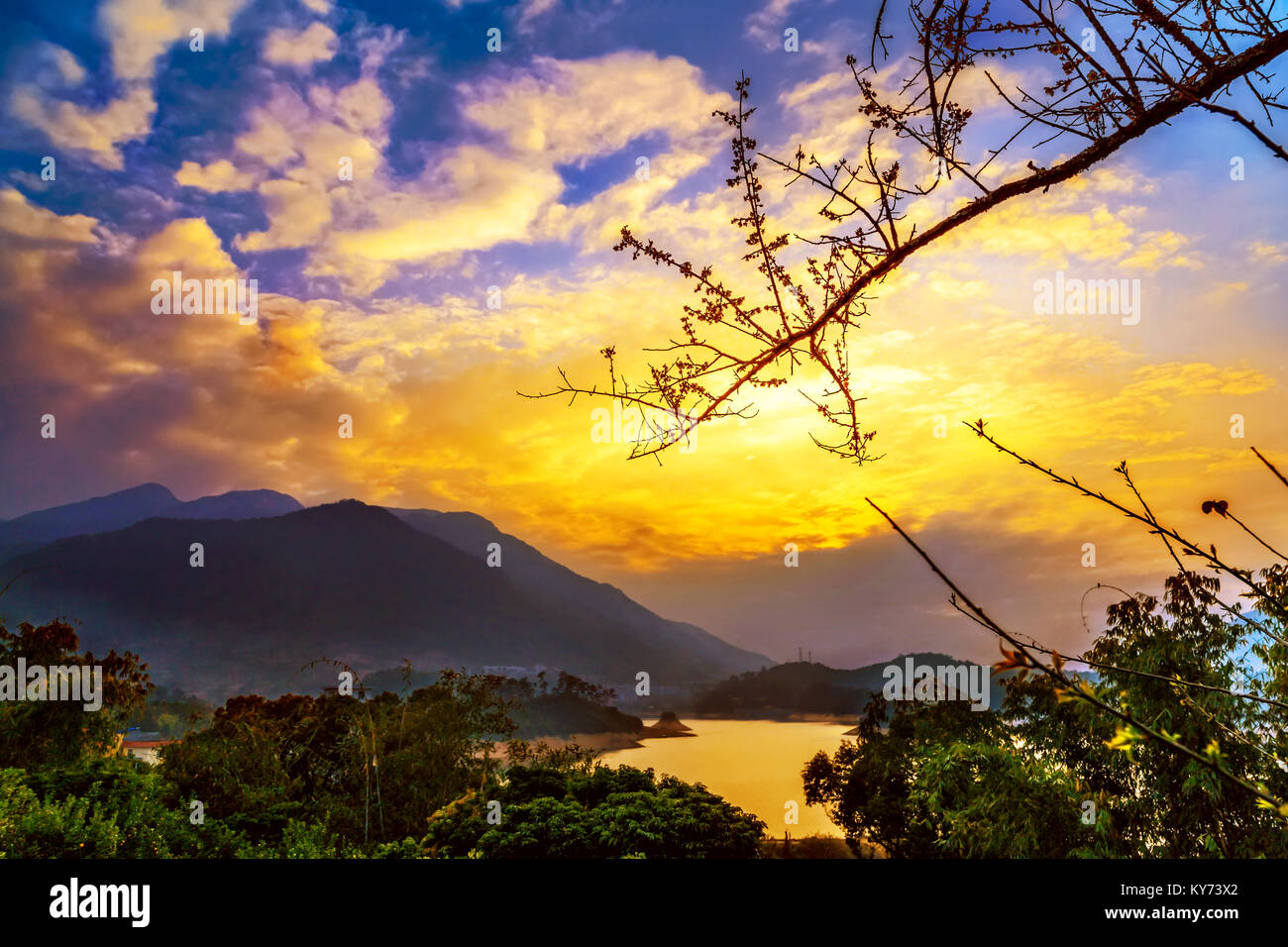 Sunset scenery in Guangzhou, Guangdong Province Stock Photo