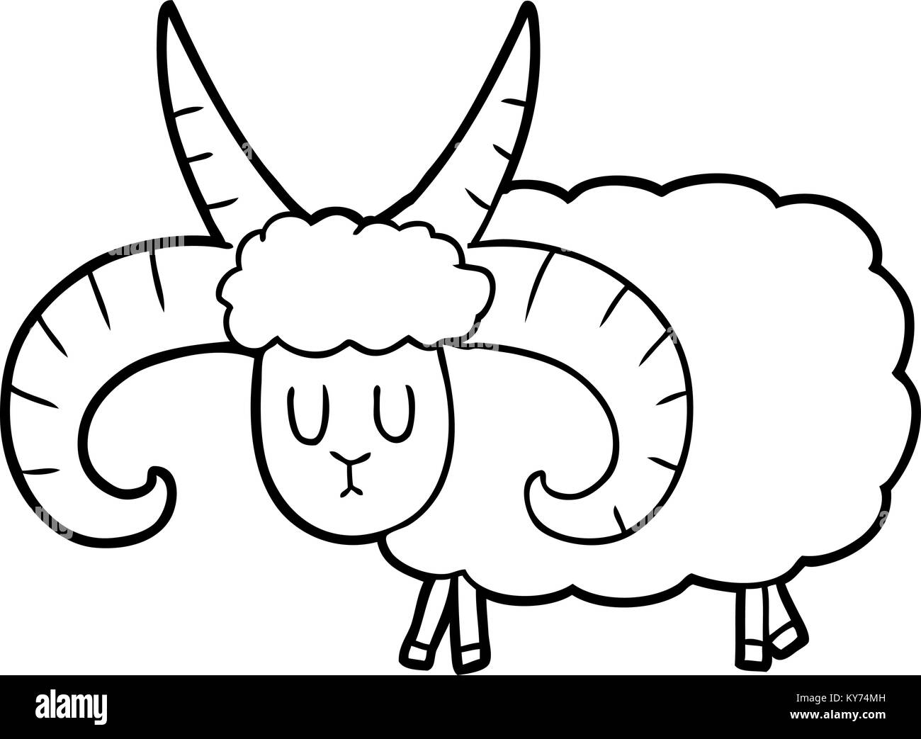cartoon long horned ram Stock Vector Image & Art - Alamy