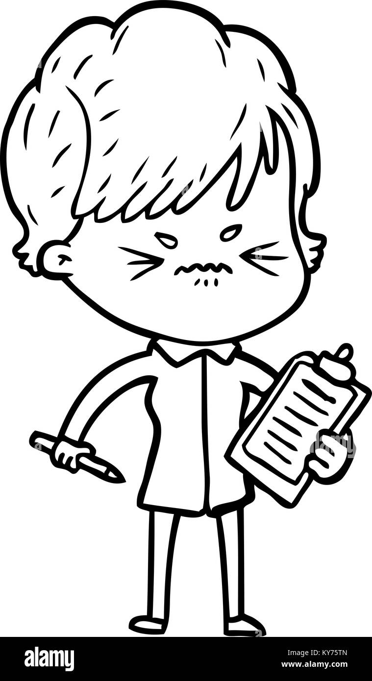 cartoon frustrated woman Stock Vector Image & Art - Alamy