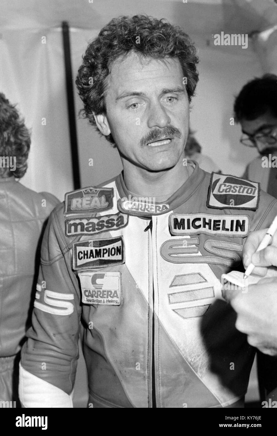 Manfred Herweh at the 1985 British motorcycle Grand Prix Moto GP Stock  Photo - Alamy