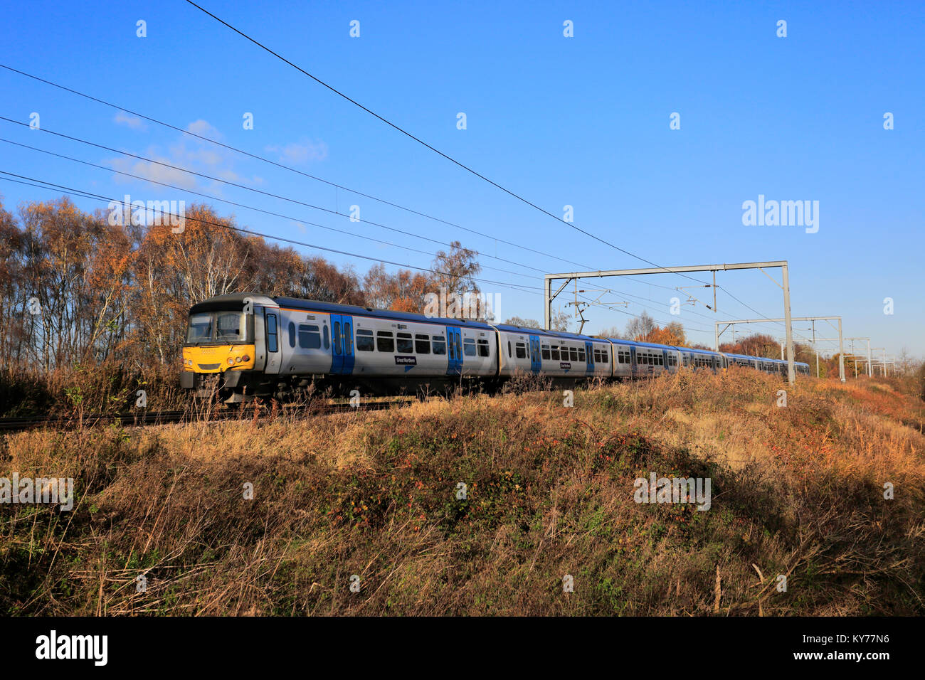 365532 Great Northern trains, East Coast Main Line Railway, Peterborough, Cambridgeshire, England, UK Stock Photo