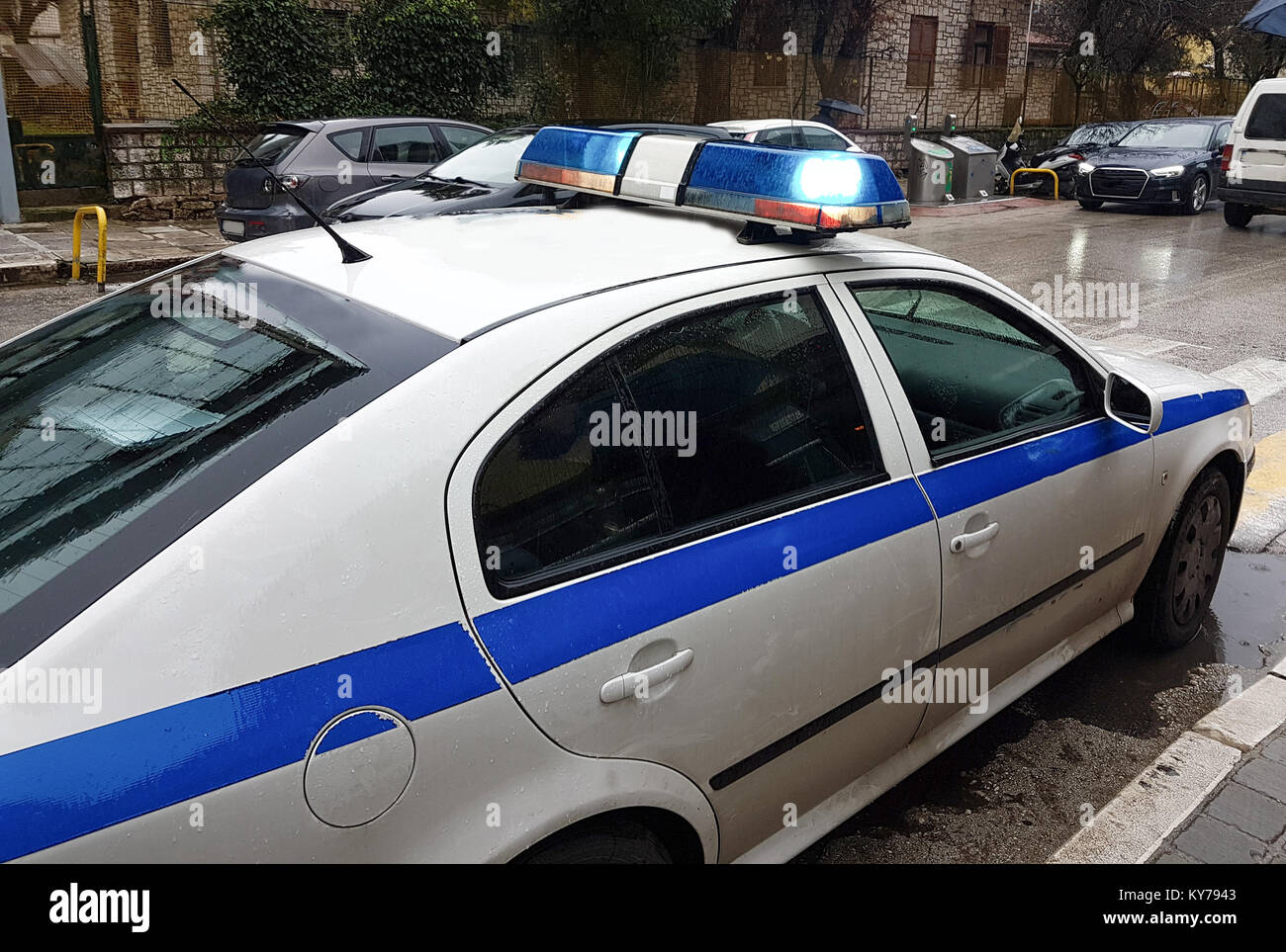 Police Car With Light High Resolution Stock Photography and Images - Alamy