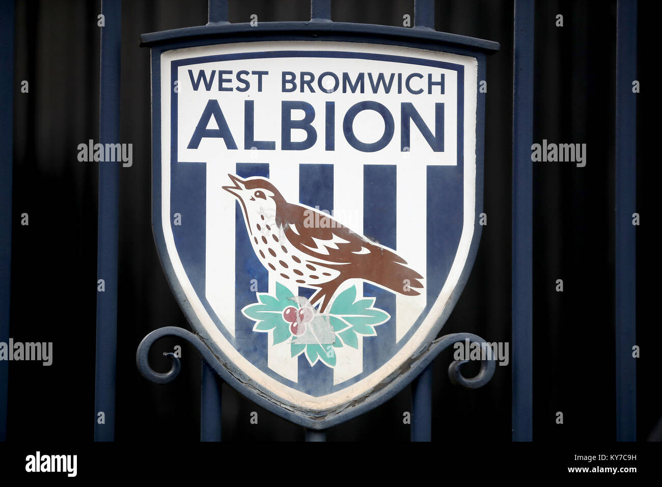 The West Bromwich Albion crest before the Premier League match at The ...