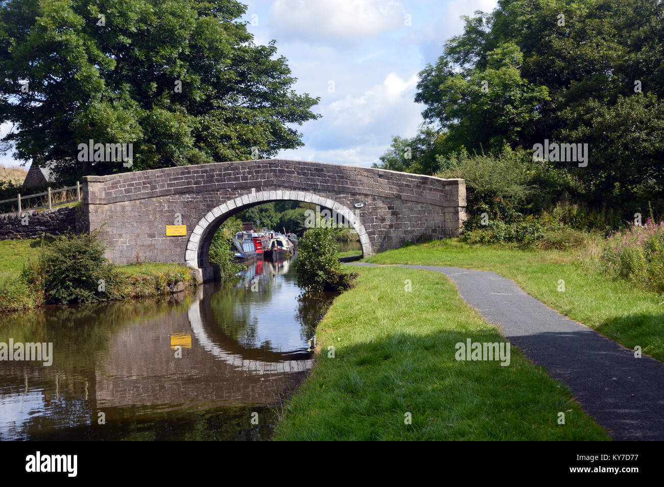 Barrowford Locks on the Leeds & Liverpool Canal in Pendle, Lancashire, England, UK. Stock Photo