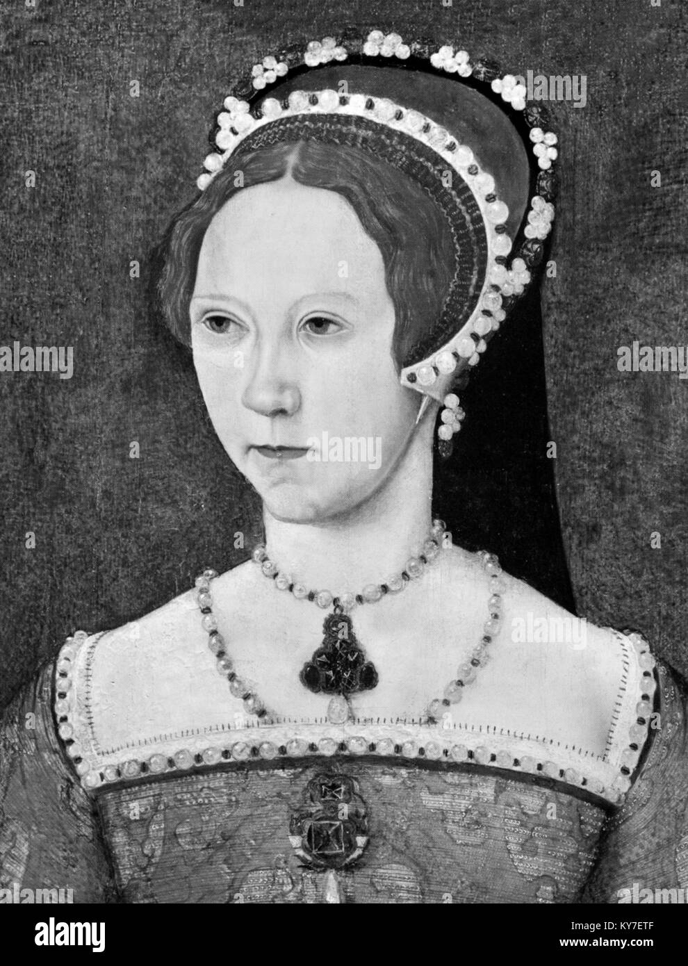 Mary I. Portrait of Queen Mary I of England (1516-1558) Stock Photo