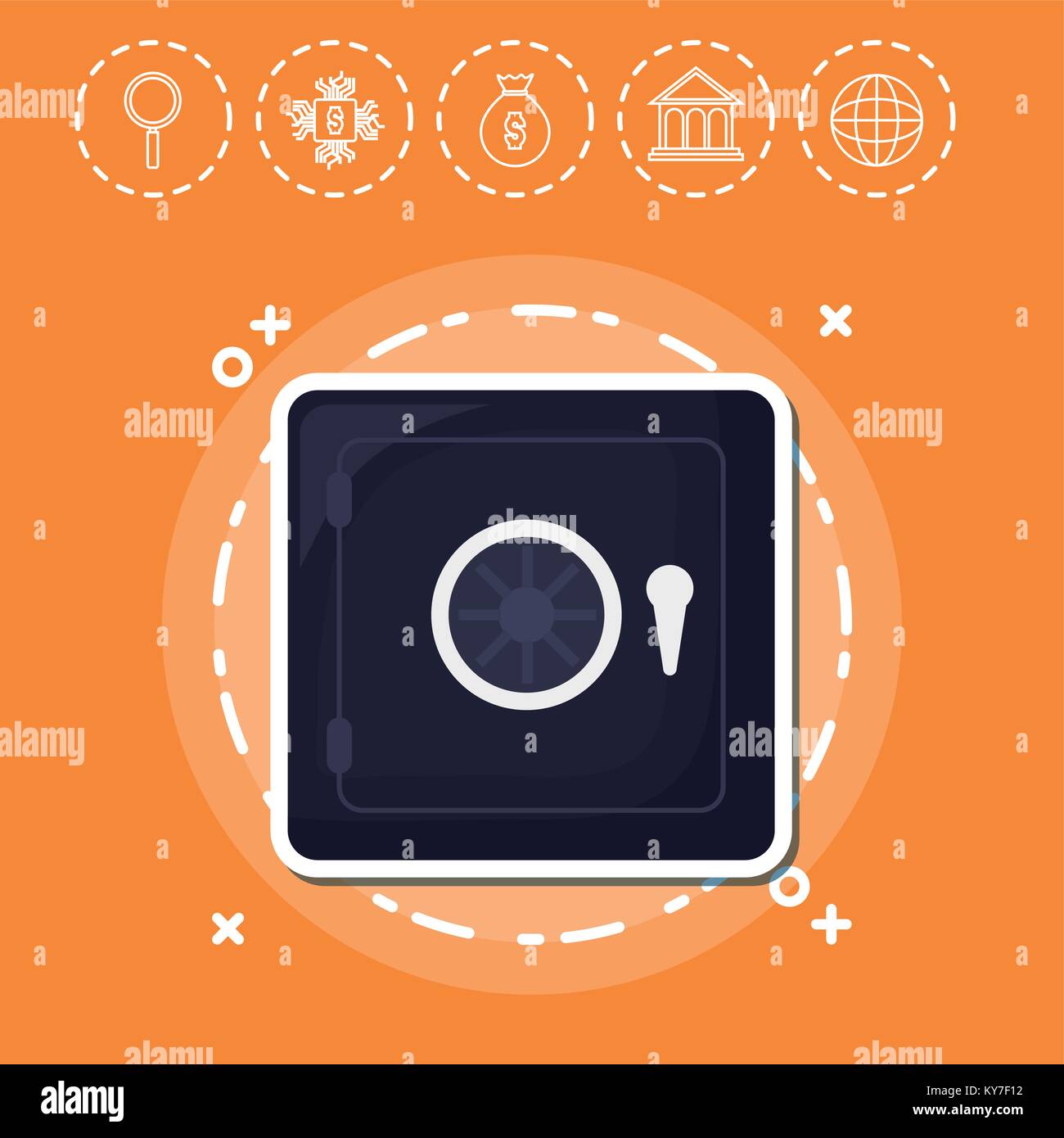 safe box Fintech Investment Financial Technology Concep Stock