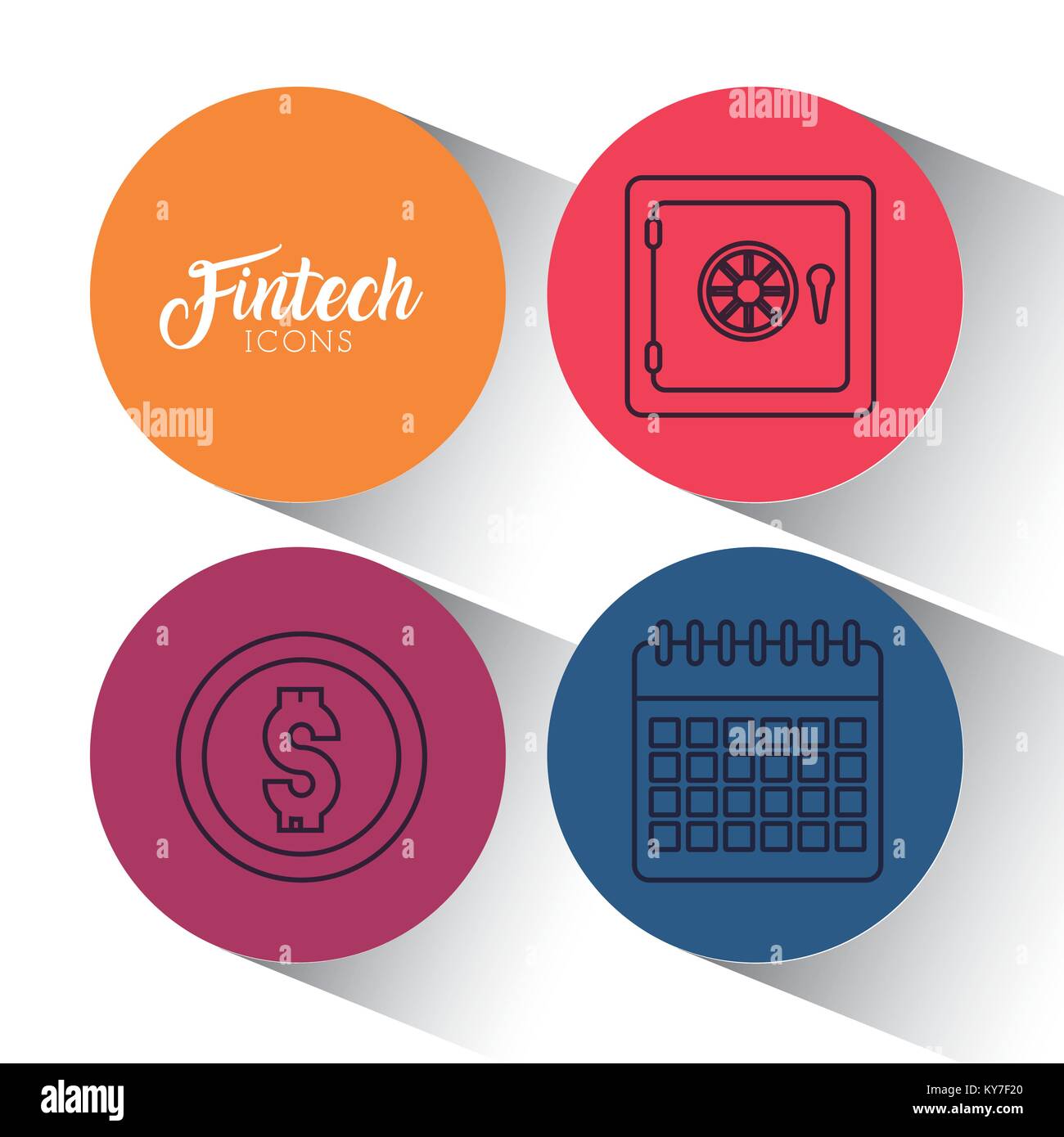 set of fintech icons Stock Vector Image & Art - Alamy