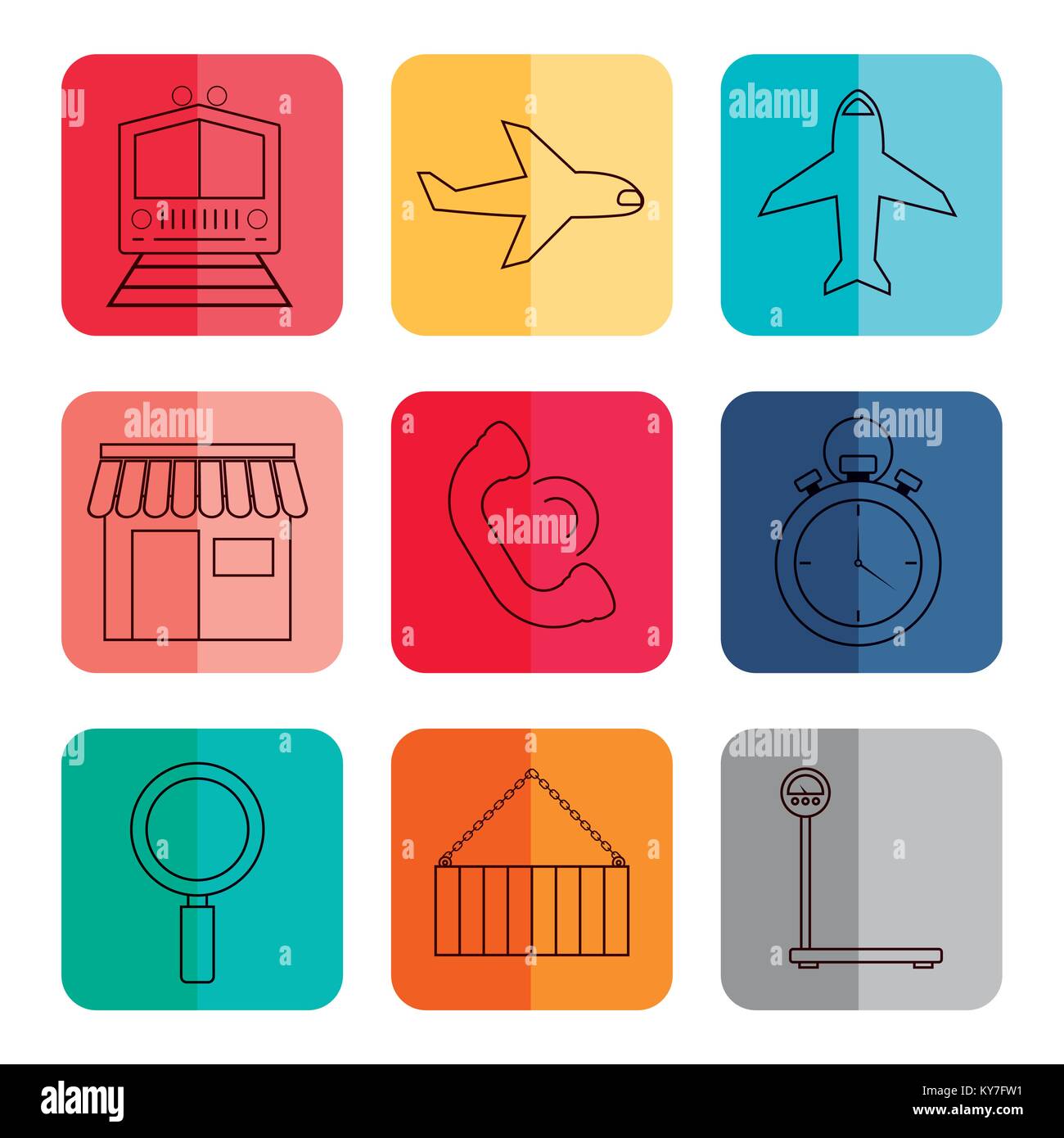 transportation logistics design Stock Vector Image & Art - Alamy