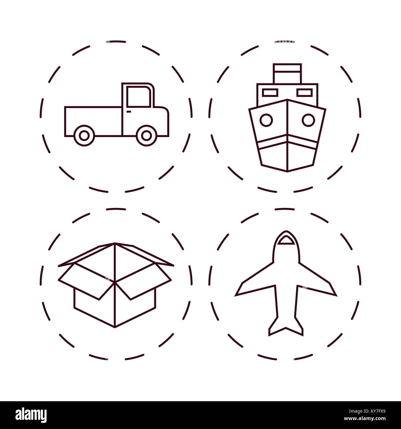 transportation logistics design Stock Vector Image & Art - Alamy