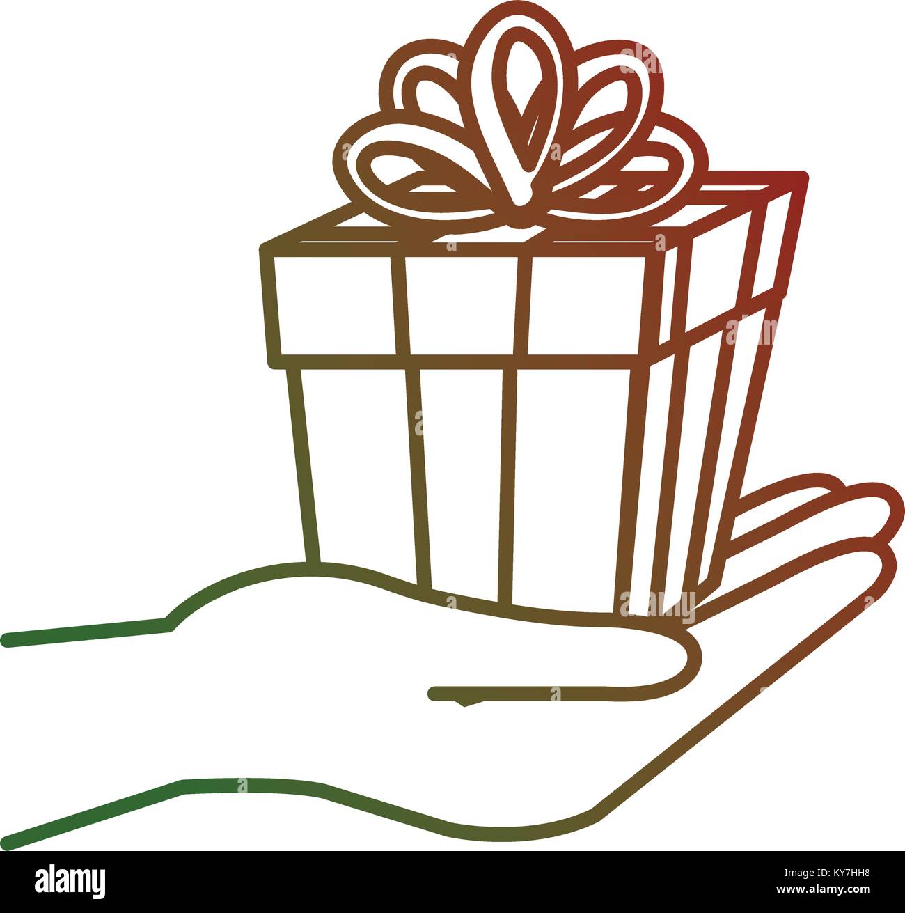 hand with gift box present icon vector illustration design Stock Vector ...