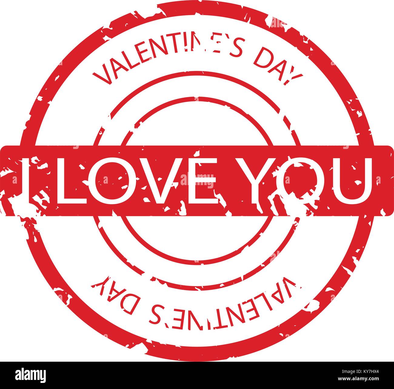 I love you rubber stamp. Love symbol rubber seal, vector valentine