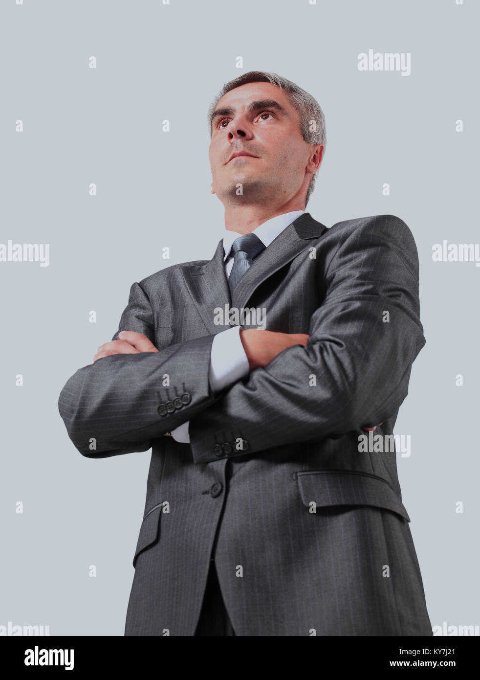 Smiling handsome businessman. Isolated over white background Stock ...