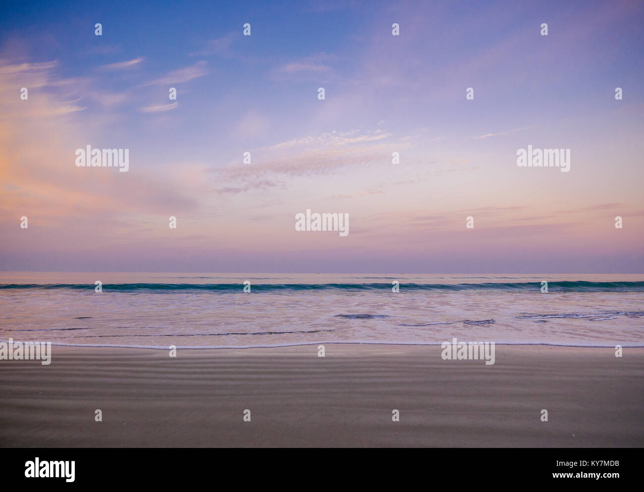 Sun and Beach with Colorful sky at North Goa, India Stock Photo - Alamy
