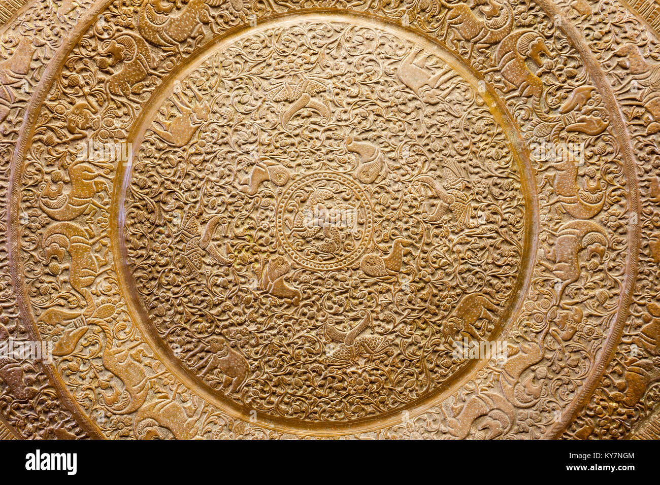 COLOMBO, SRI LANKA FEBRUARY 27, 2017 Plate exhibit inside the National Museum of Colombo, Sri