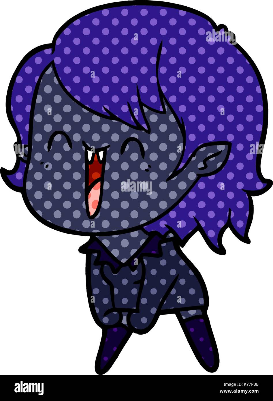 cute cartoon happy vampire girl Stock Vector Image & Art - Alamy
