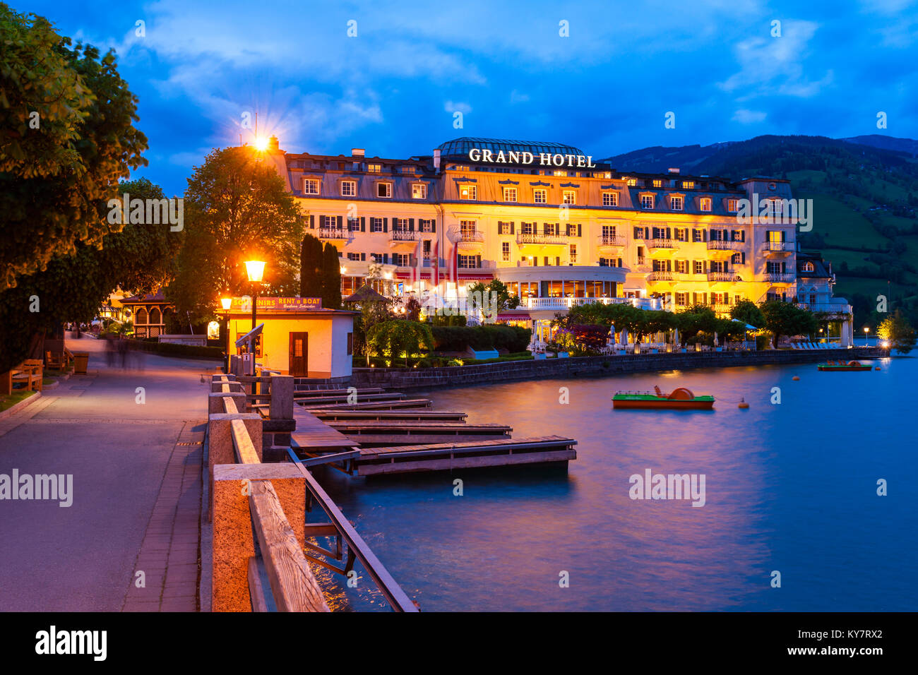 ZELL AM SEE, AUSTRIA MAY 20, 2017 The Grand Hotel Zell am See is