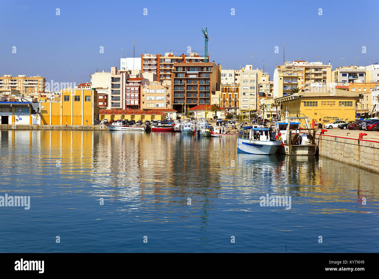 Vinaros Harbour Spain Stock Photo