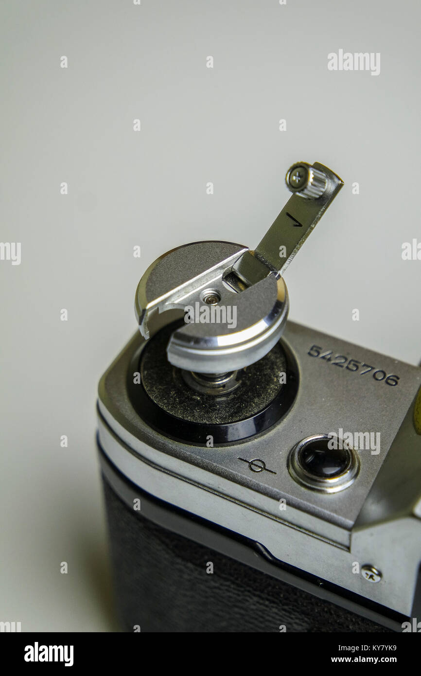 Vintage 35mm Film Camera Winder Stock Photo Alamy