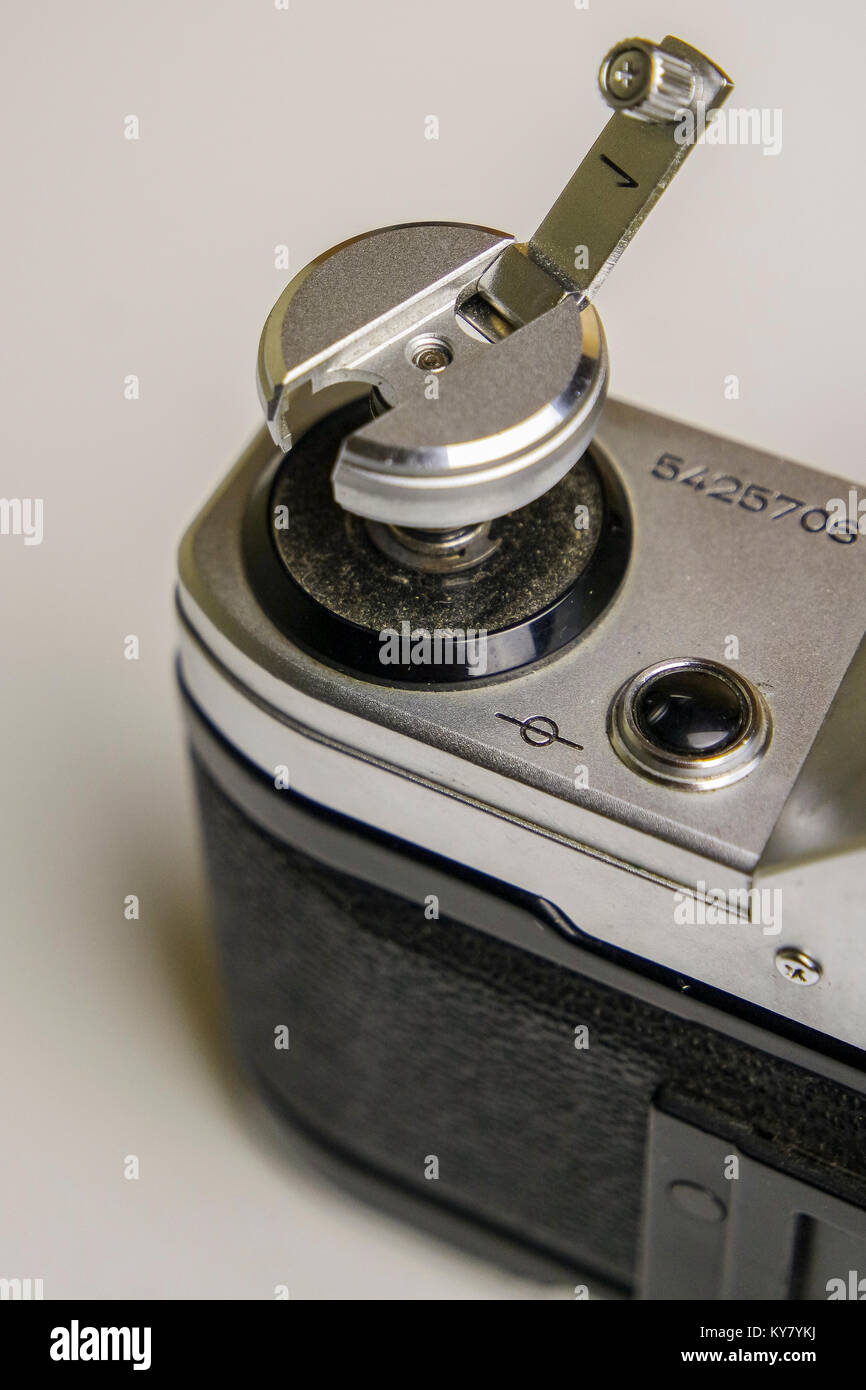 Vintage 35mm Film Camera Winder Stock Photo Alamy