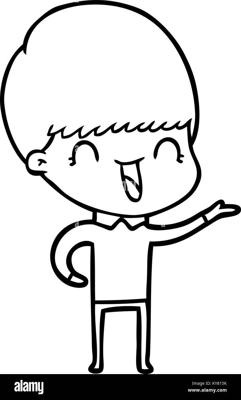 happy cartoon boy Stock Vector Image & Art - Alamy