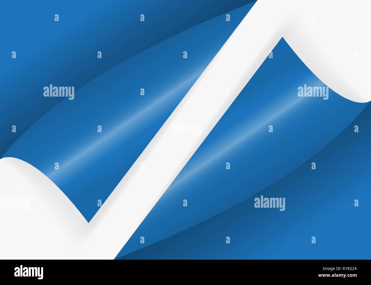 Pattern of bent corner for free filling of blue color. Vector ...