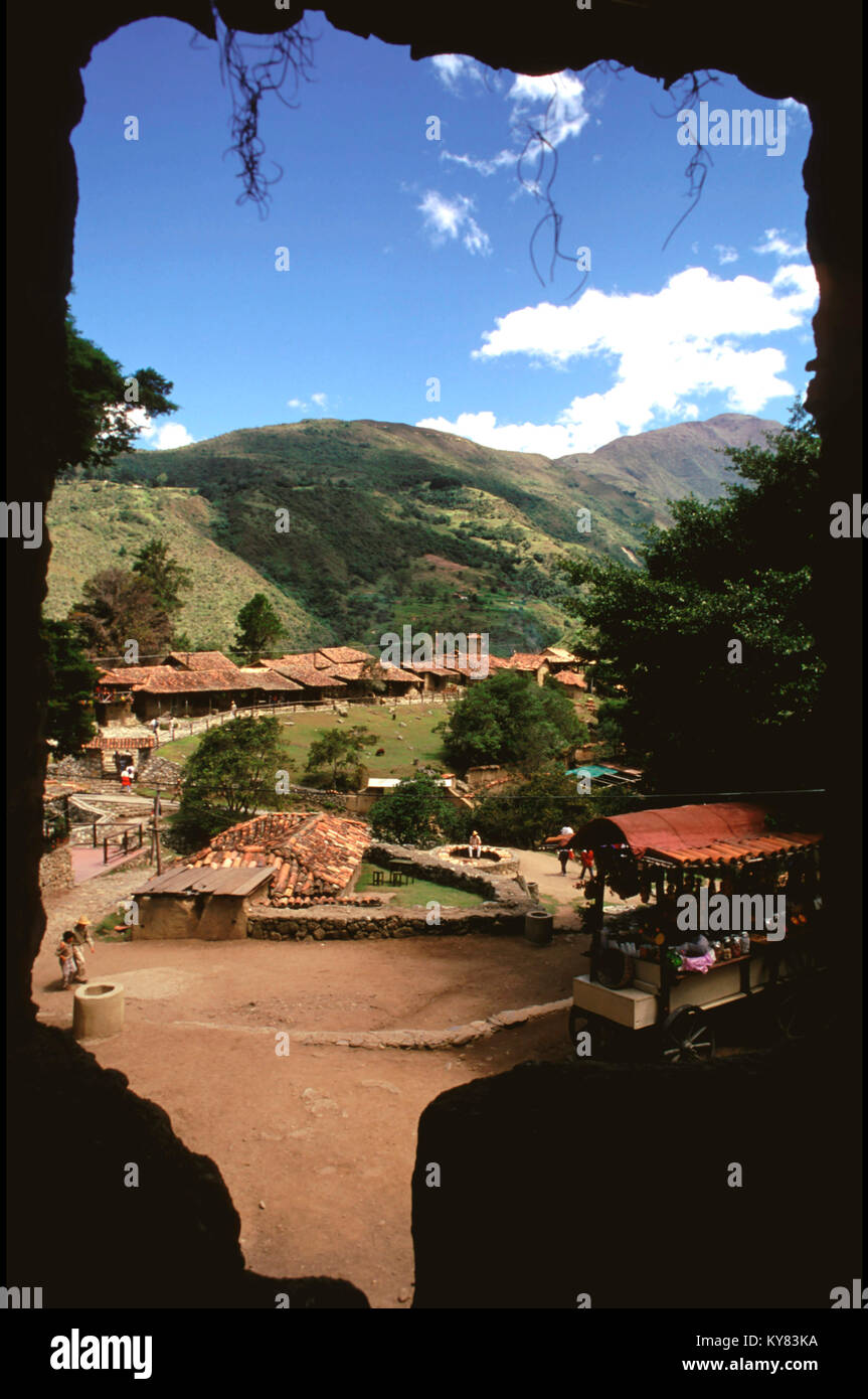 Los Aleros thematic park of typical andean village in Merida Venezuela Stock Photo