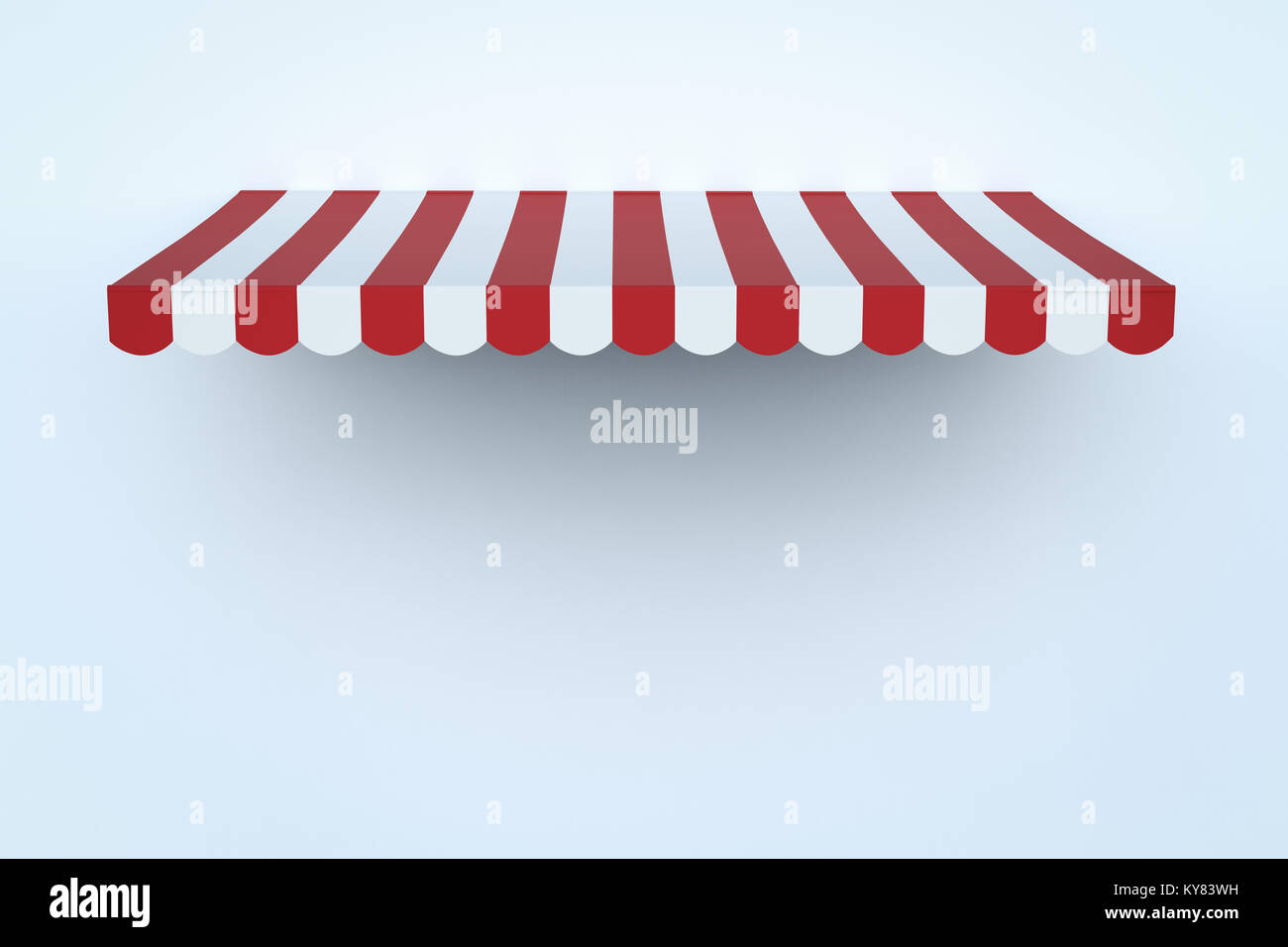 3d Rendering Awning Canopy Or Sunshade On White Wall Background Stock Photo Alamy
