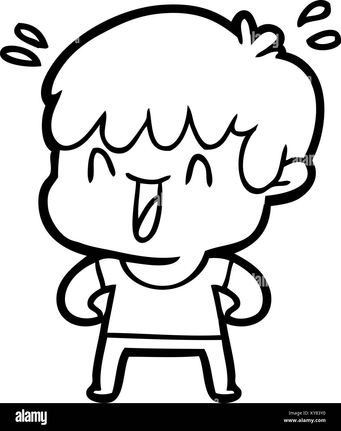 cartoon laughing boy Stock Vector Image & Art Alamy