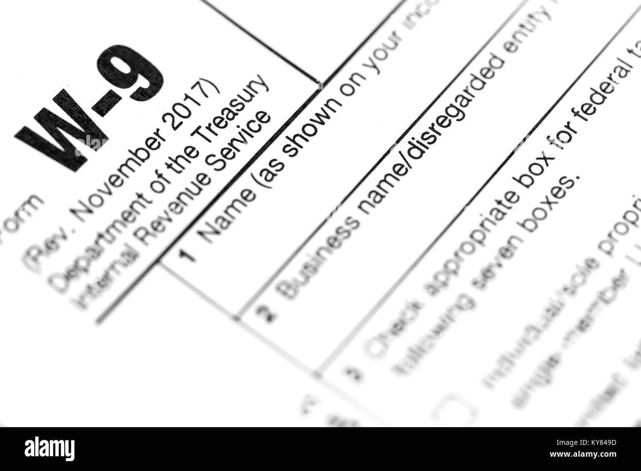 W9 tax form hires stock photography and images Alamy