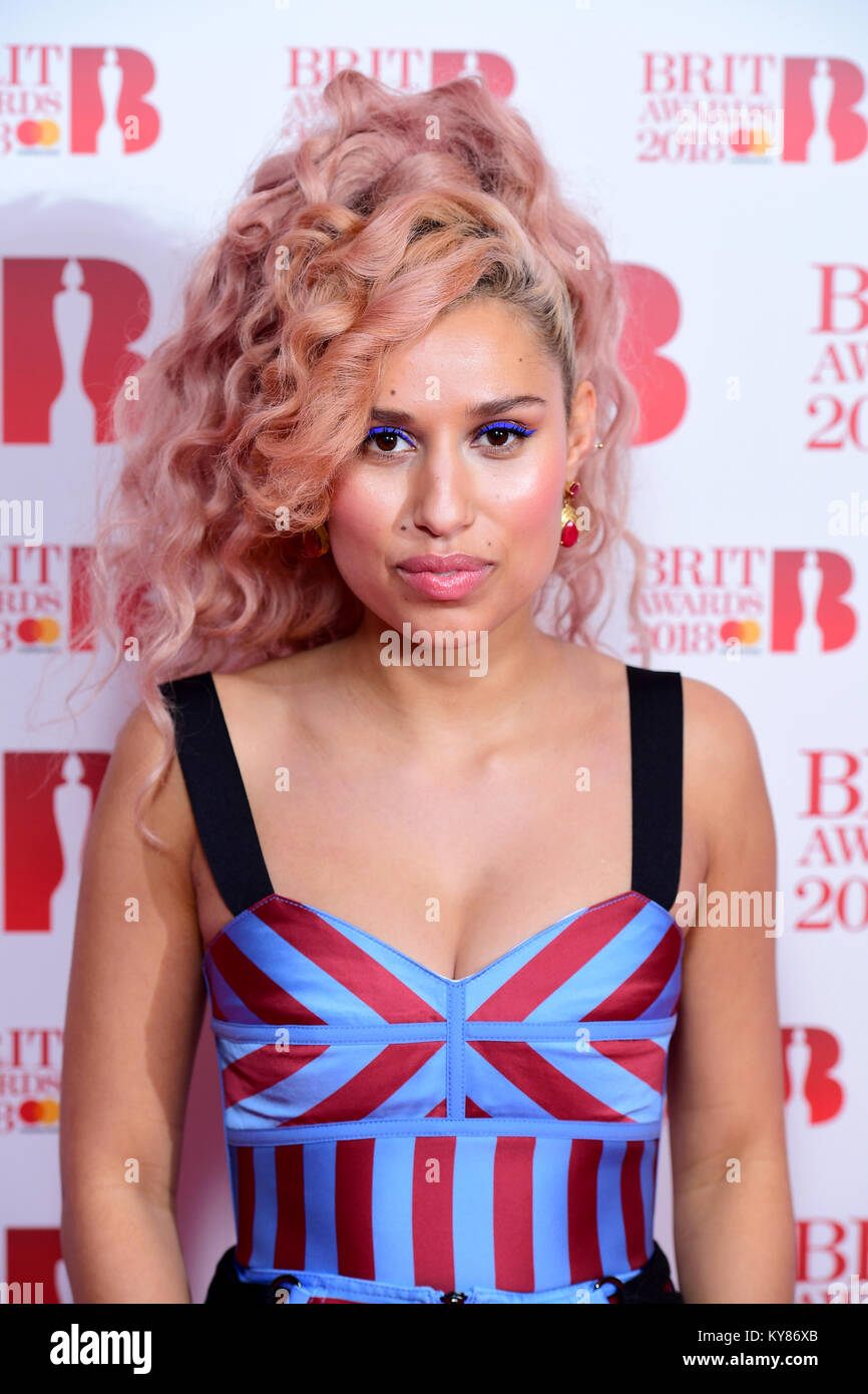 Raye 2018 Raye attending the Brit Awards 2018 Nominations event held at ITV ...
