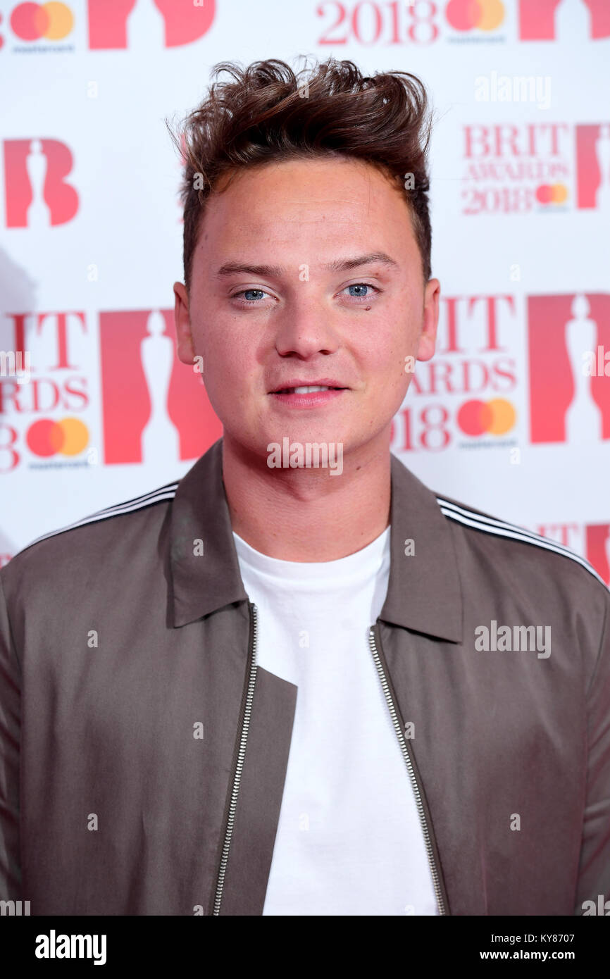 Conor Maynard attending the Brit Awards 2018 Nominations event held at