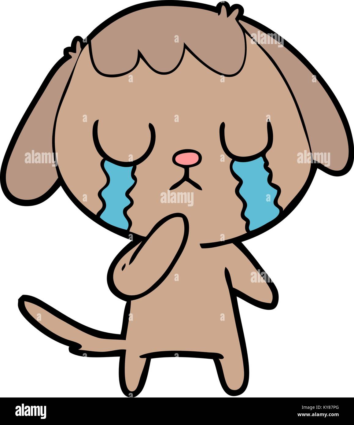 cute cartoon dog crying Stock Vector Image & Art Alamy