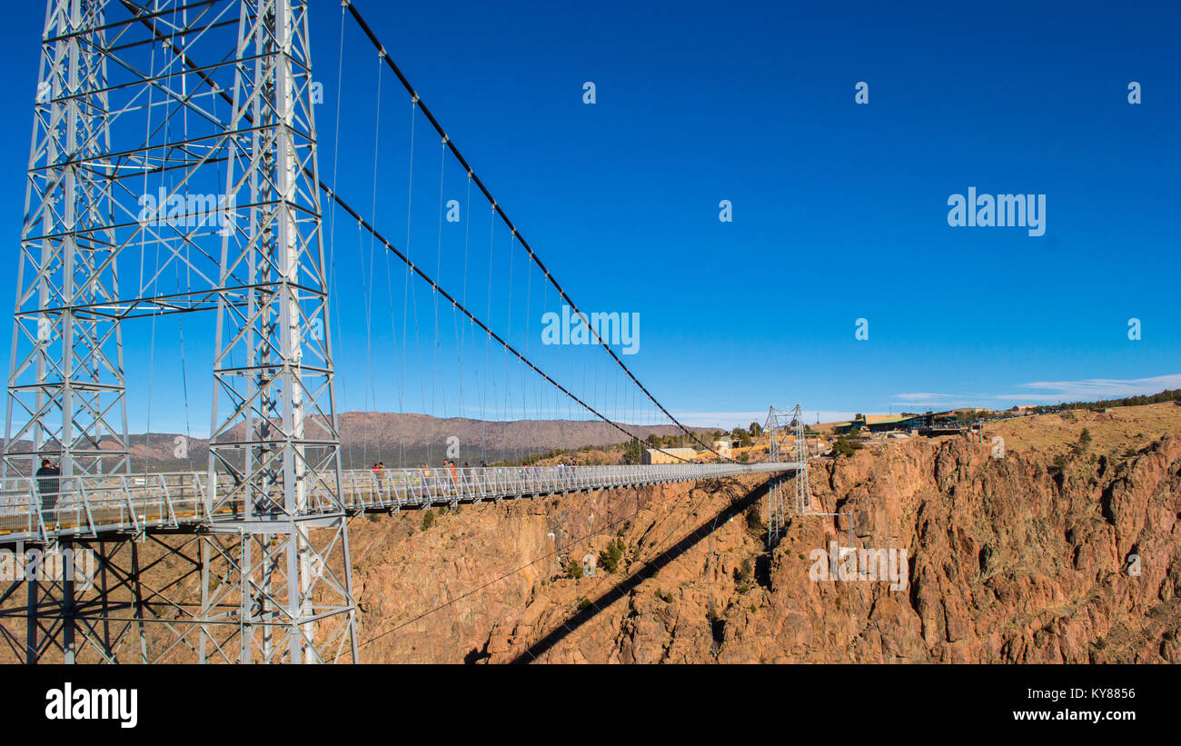 The Royal Gorge Bridge in Canon City, Colorado Stock Photo