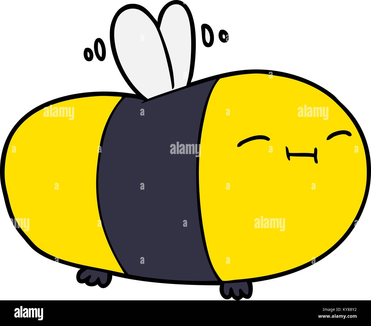 happy cartoon bee Stock Vector Image & Art - Alamy