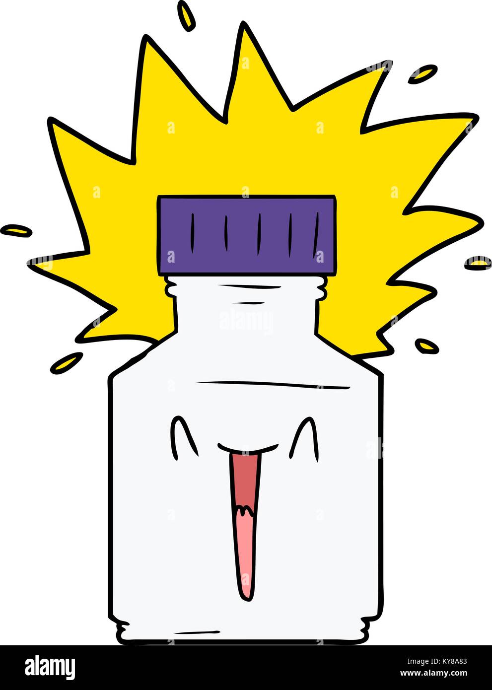 cartoon pill jar Stock Vector Image & Art Alamy