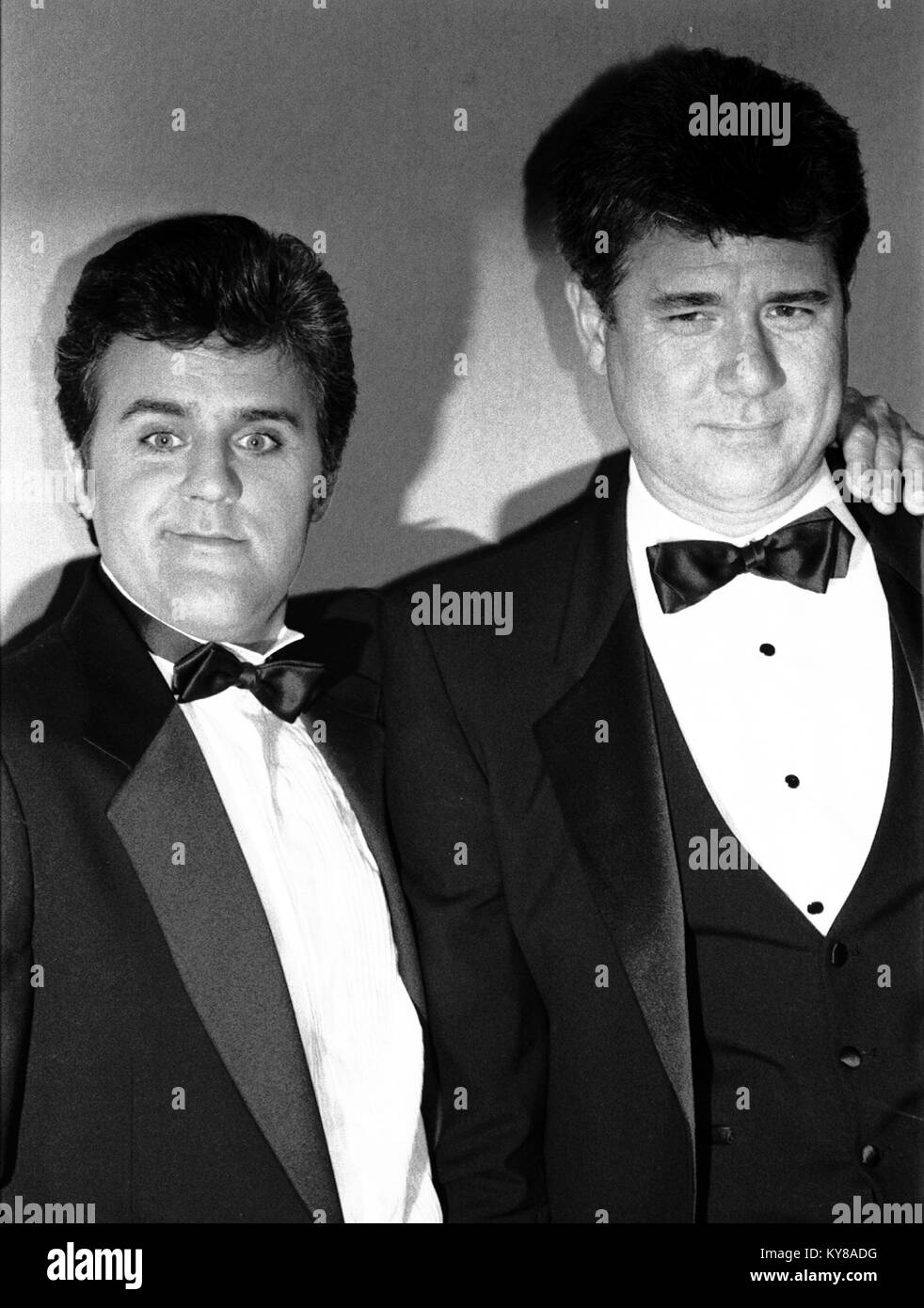 Jay Leno and John Laroquette Attending the Emmy Awards in Los Angeles