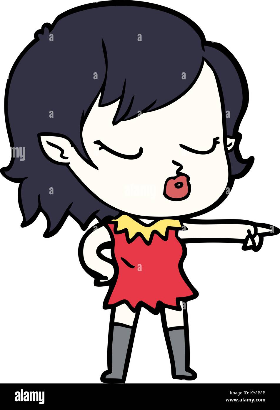 cute cartoon vampire girl Stock Vector Image & Art - Alamy