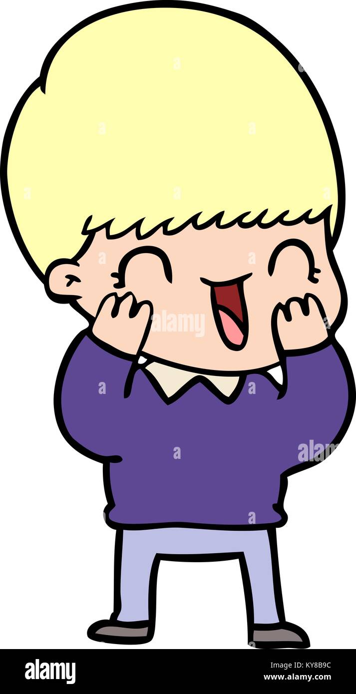 happy cartoon boy Stock Vector Image & Art - Alamy