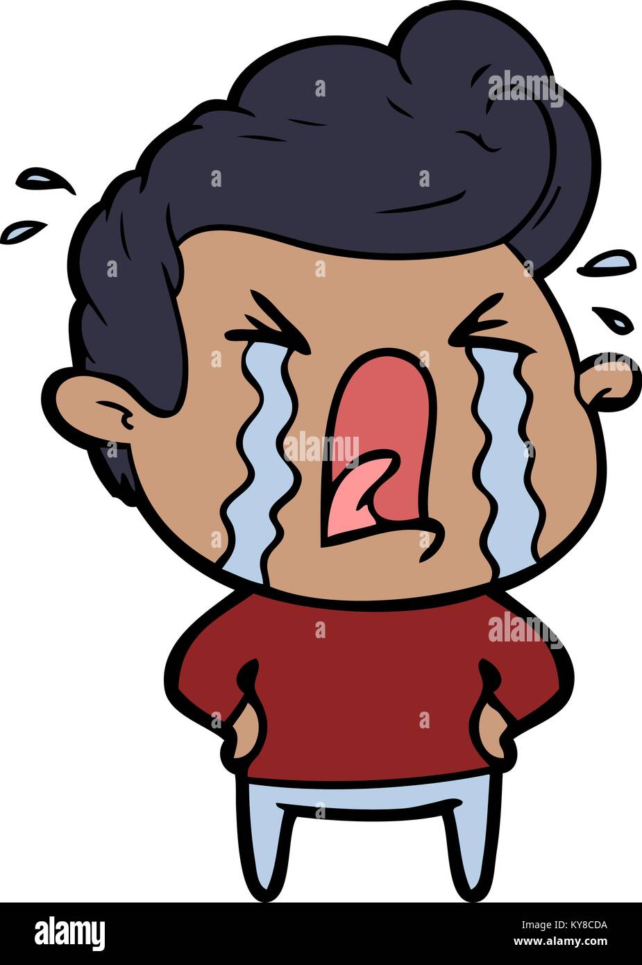 cartoon crying man Stock Vector Image & Art - Alamy