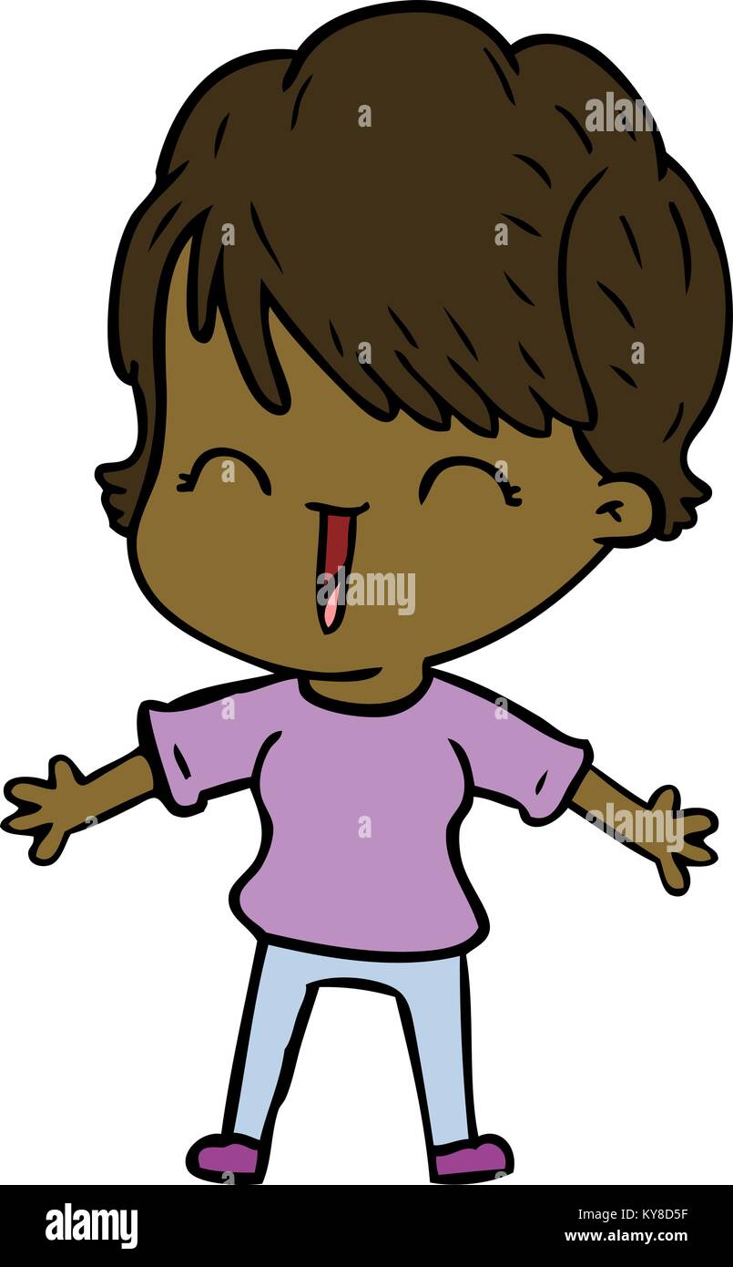 cartoon laughing woman Stock Vector Image & Art - Alamy