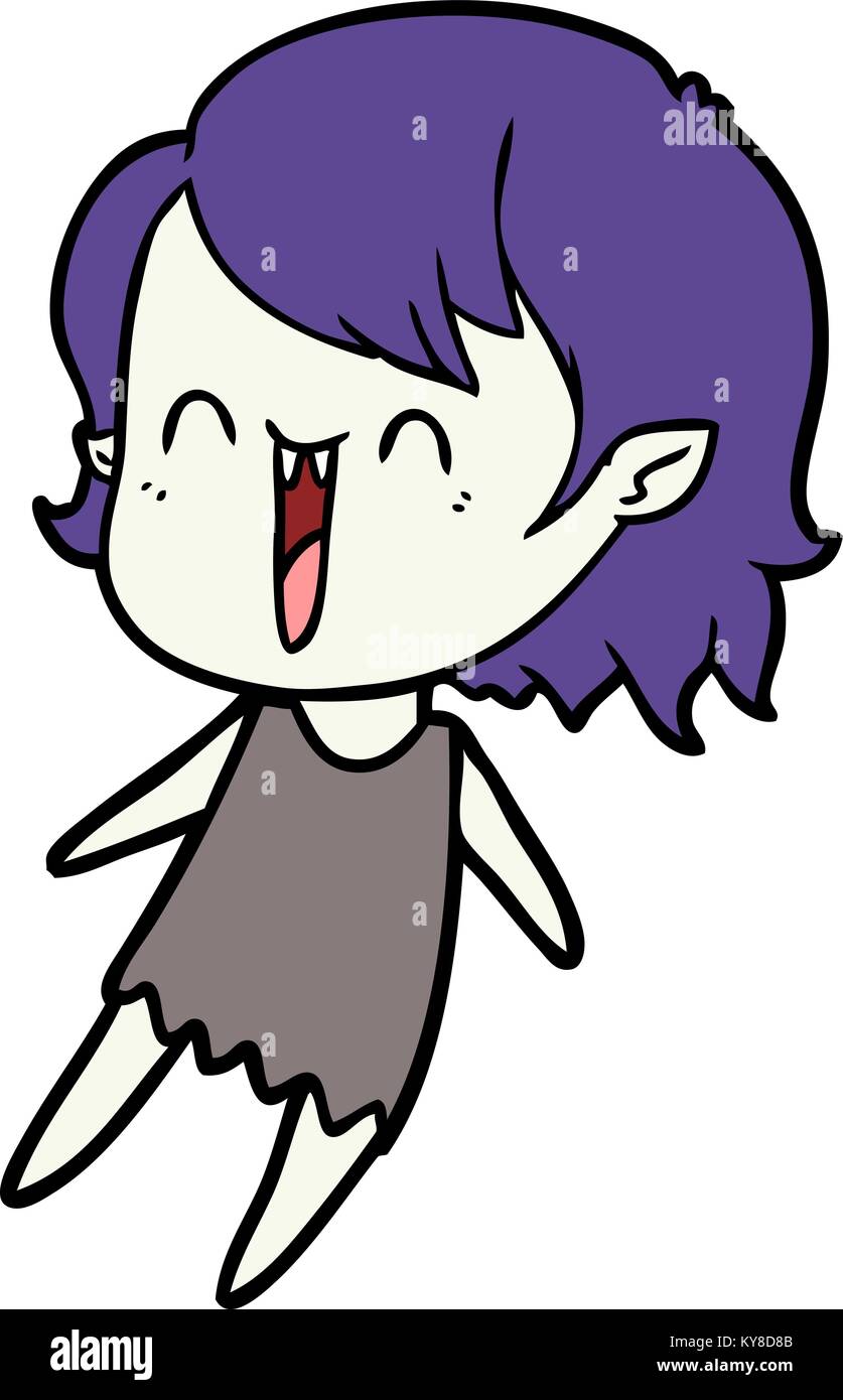 cute cartoon happy vampire girl Stock Vector Image & Art - Alamy
