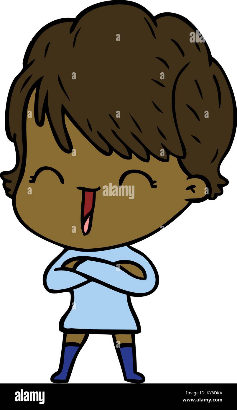 cartoon laughing woman Stock Vector Image & Art - Alamy